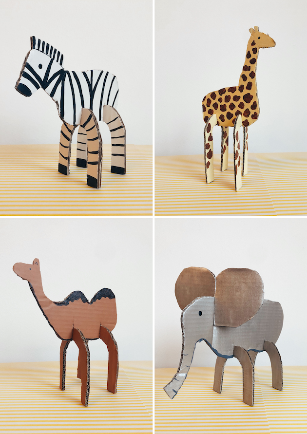 DIY Cardboard Animal Craft Babysits Play & Go AdelaidePlay & Go