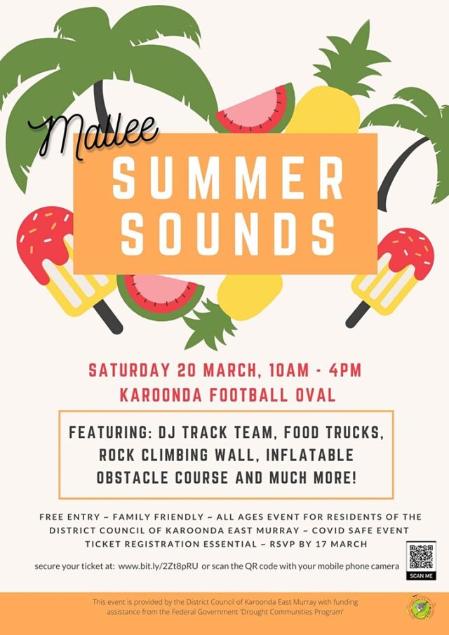 Mallee Summer Sounds | Karoonda | 20 Mar 2021 - Play & Go AdelaidePlay ...