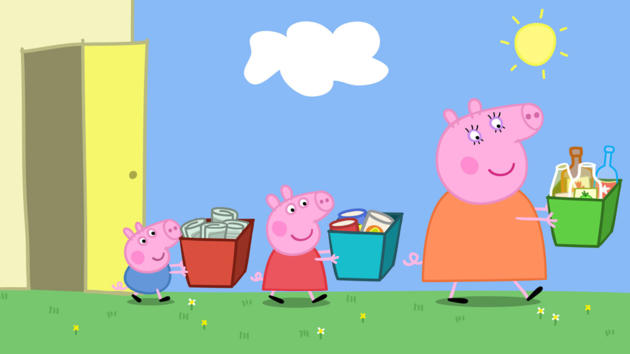 peppa pig recycling