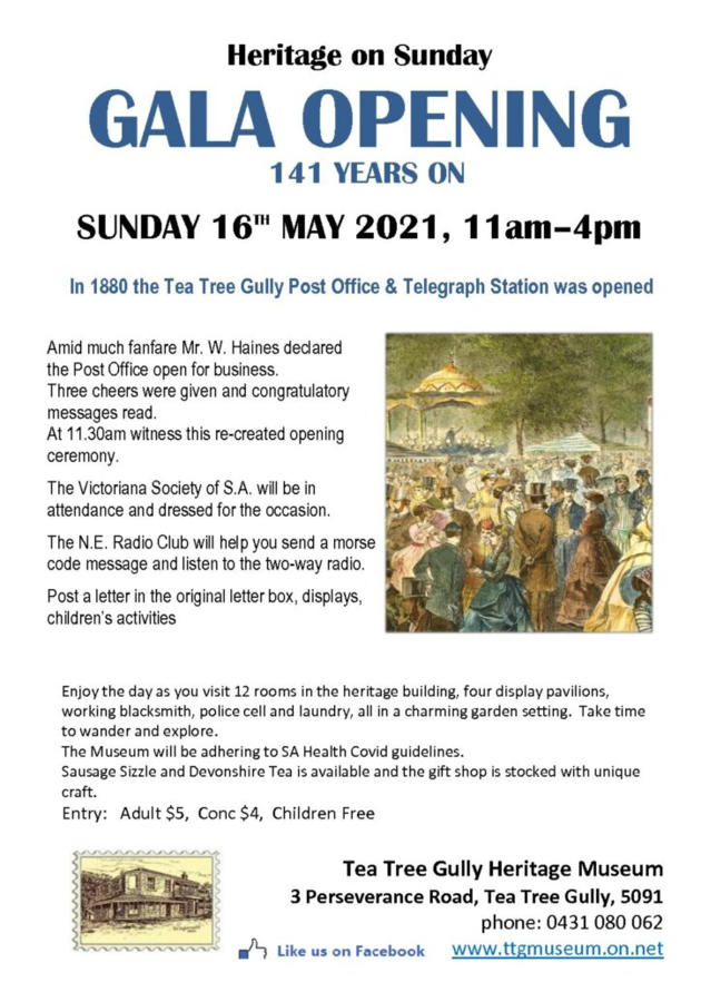 Tea Tree Gully Post Office and Telegraph Museum Anniversary