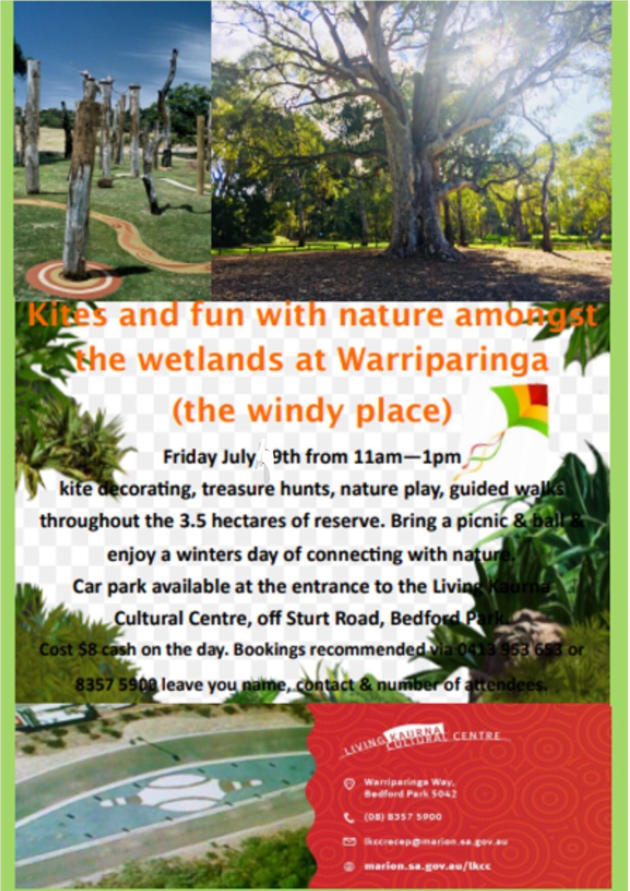 Kites & Fun with nature amongst the wetlands at Warriparinga