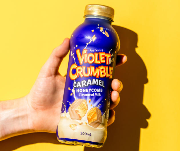 violet crumble caramel milk