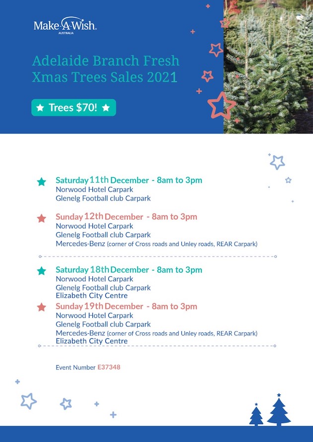 Fresh Christmas Trees MakeAWish Australia Adelaide Branch Popup Locations Play & Go