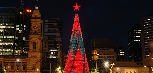 adelaide christmas festival giant tree