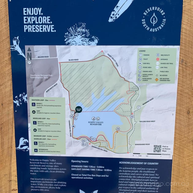 Happy Valley Reservoir Map