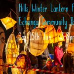hills winter lantern