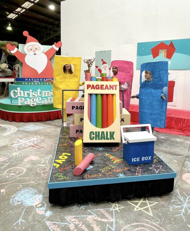 New National Pharmacies Christmas Pageant Mini Float 'Christmas Chalk