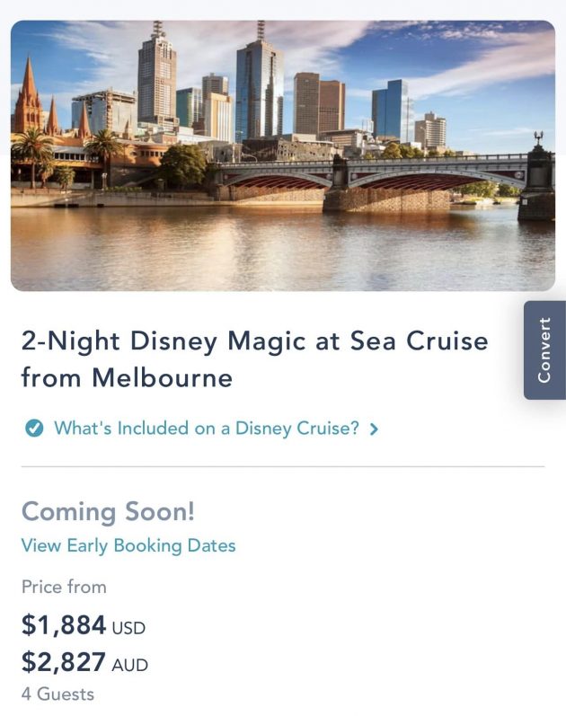disney cruise from Melbourne