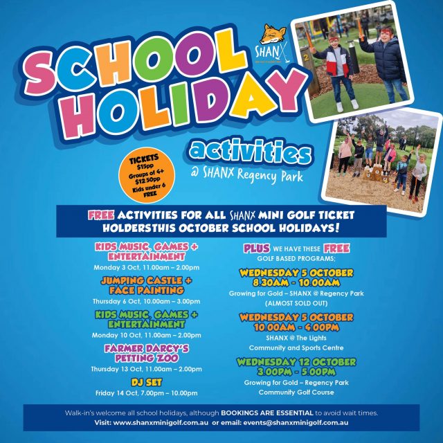 SHANX Mini Golf | School Holiday Fun | Regency Park - Play & Go ...