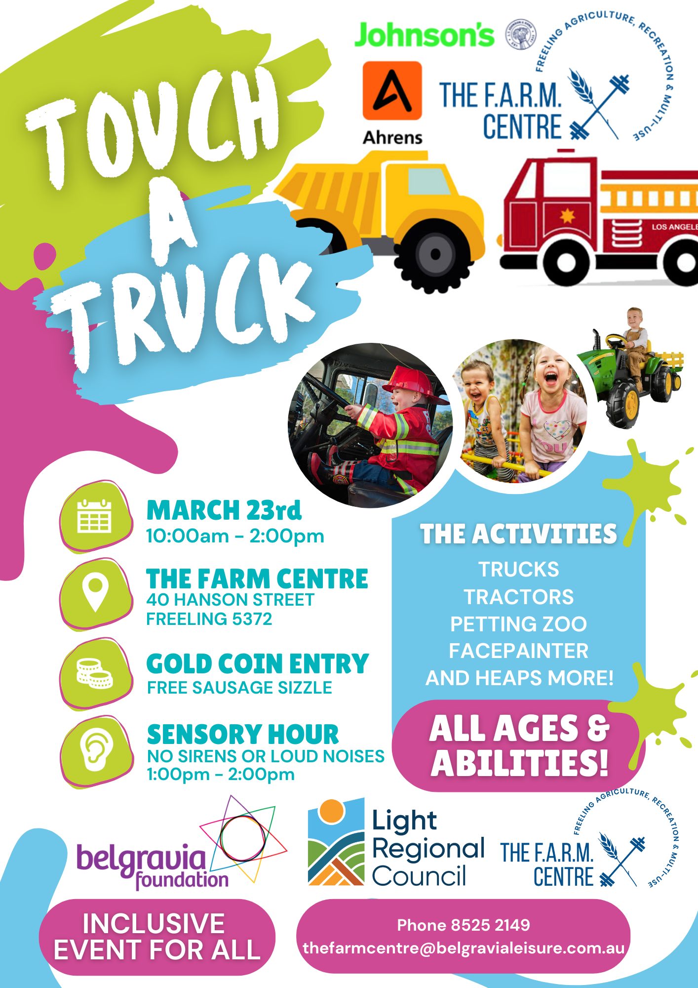 Touch A Truck Day | The FARM Centre | 23 Mar 2025 - Play & Go Adelaide