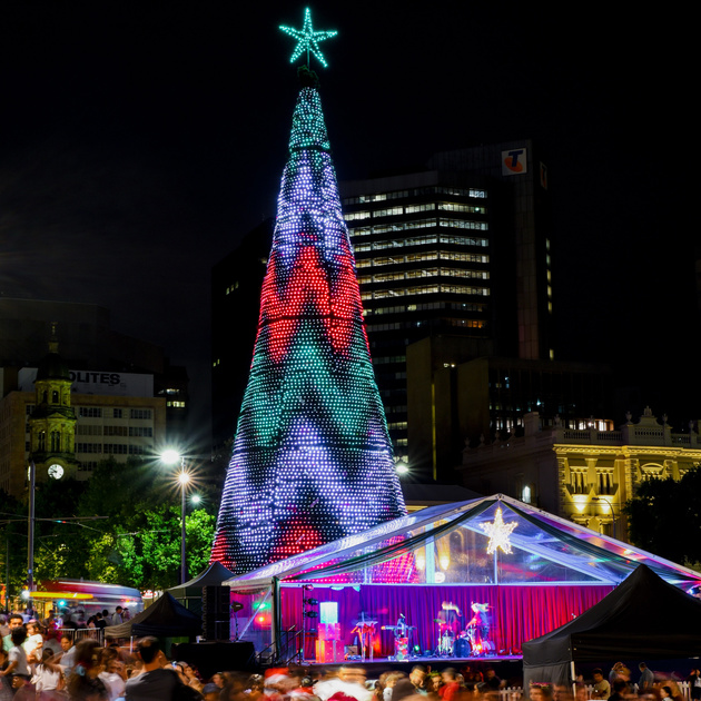 Adelaide's Christmas Festival Lighting of the Giant Christmas Tree