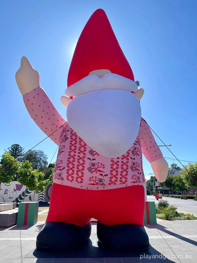 Giant Santa at Lot 14 North Terrace Adelaide