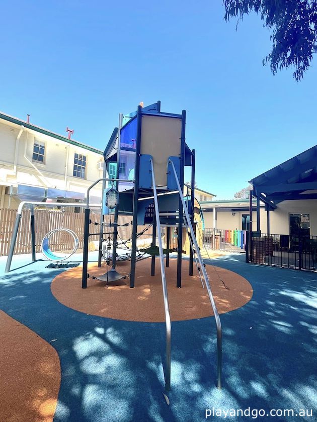 Adelaide fully fenced playground cafe What the Croque