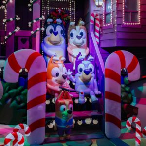 bluey christmas windows melbourne