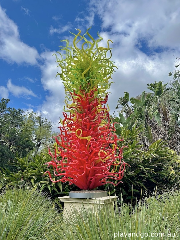 Chihuly glass art sculptures Adelaide Botanic Garden 