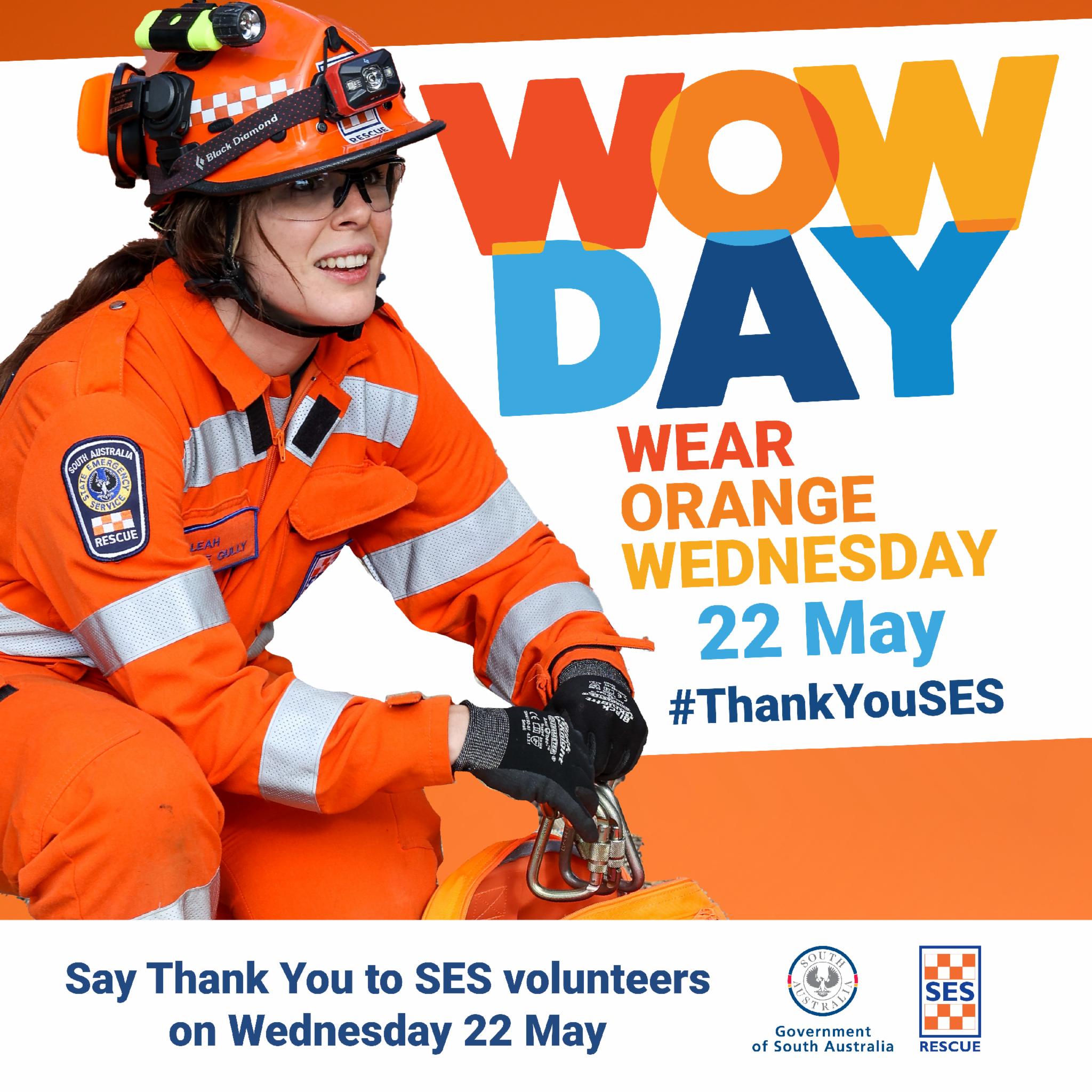 Wear Orange Wednesday Say Thanks to SES Volunteers 22 May 2024