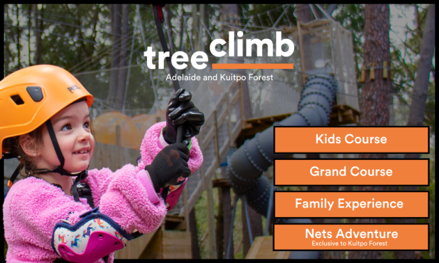 TreeClimb school holidays Adelaide Kuitpo Forest