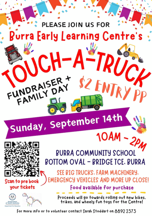Touch a Truck Family Day | Burra | 14 Sep 2025 - Play & Go Adelaide