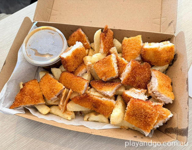 Port Noarlunga Fish & Chips chicken schnitzel hot pack