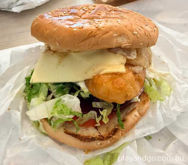 Port Noarlunga Fish & Chips fish burger