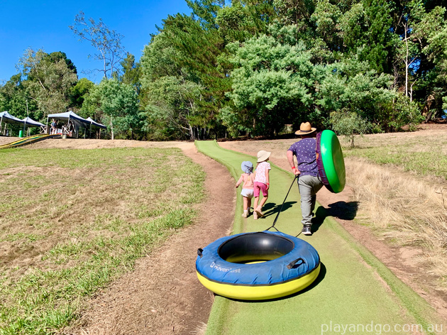 Woodhouse Adventure Park, tube slide, glamping