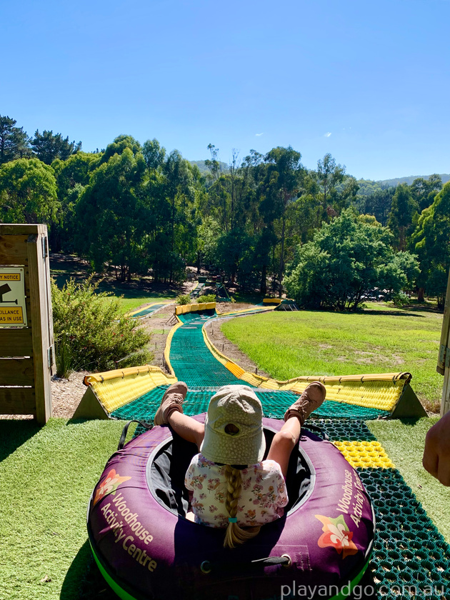 Woodhouse Adventure Park, tube slide, glamping