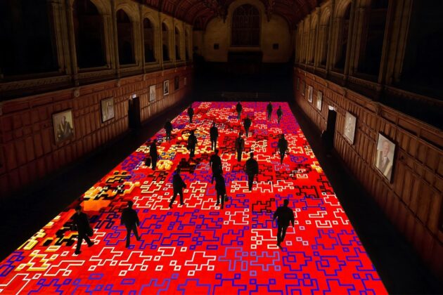 Pixel Waves Inside Bonython Hall, Adelaide University