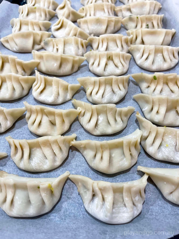 chicken dumplings made