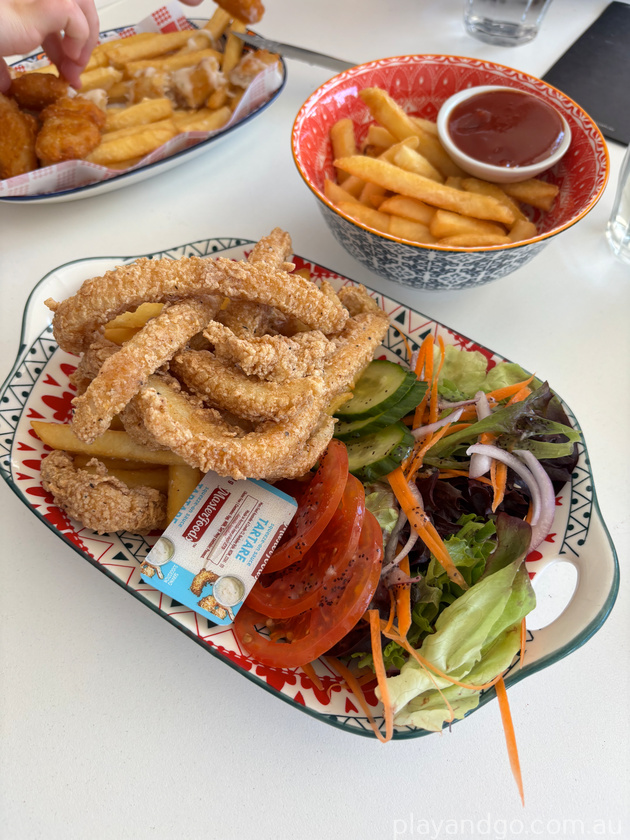 squid and chips just Julies