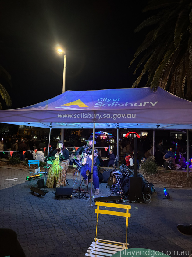 live music lights at Mawson