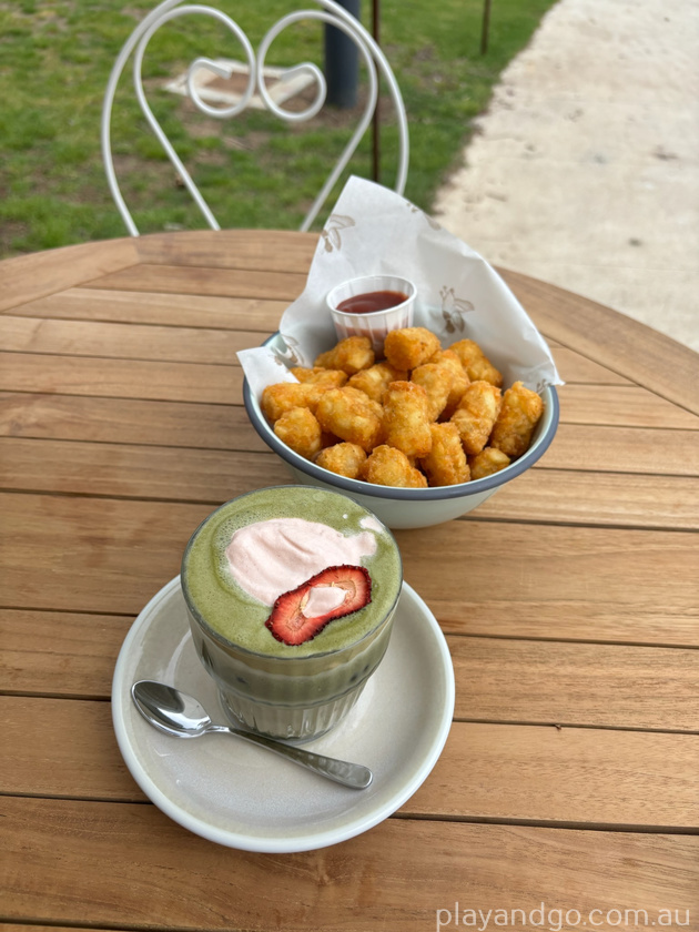 potato gems and matcha