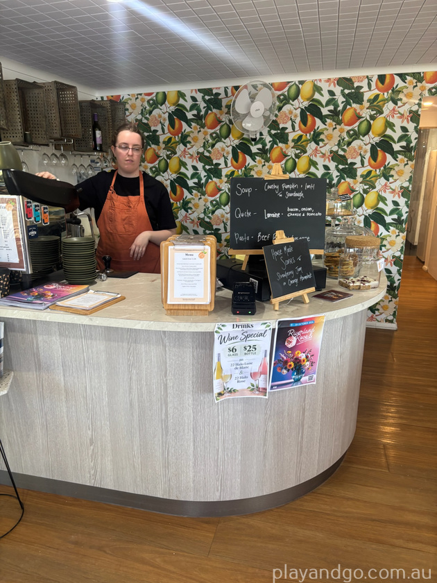 cafe Loxton fruit packers front counter